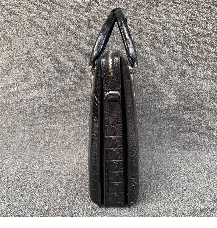 Whatna ワニ革 本革 ビジネス バッグメンズ 2way ショルダー 手提げクロコダイル革 ブリーフケース 13.3インチPC対応 旅行 出張 通勤 通学 就活 面接 バッグ かばん 男性用 01-2