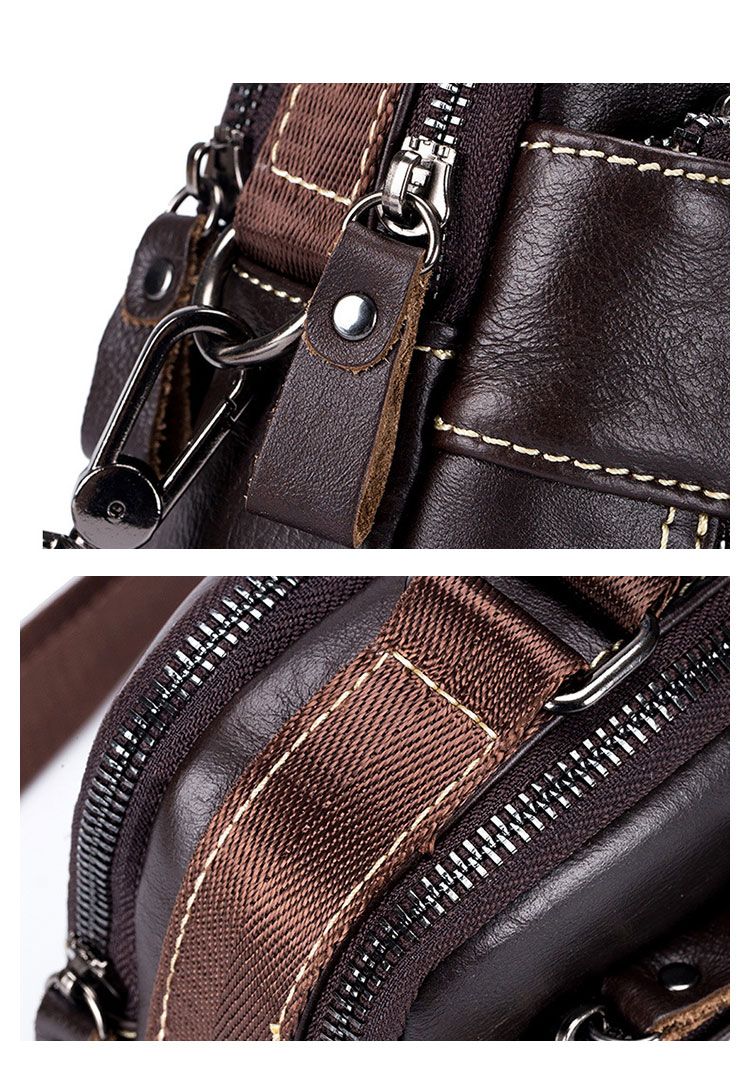 Whatna  ショルダーバッグ メンズ 2way 斜め掛け 手提げバッグ セカンドバッグ ショルダーベルト付属 Ipadmini収納可 縦型 小さめ メッセンジャーバッグ 通学 通勤 肩掛け バッグ 自転車かばん プレゼント男性-6