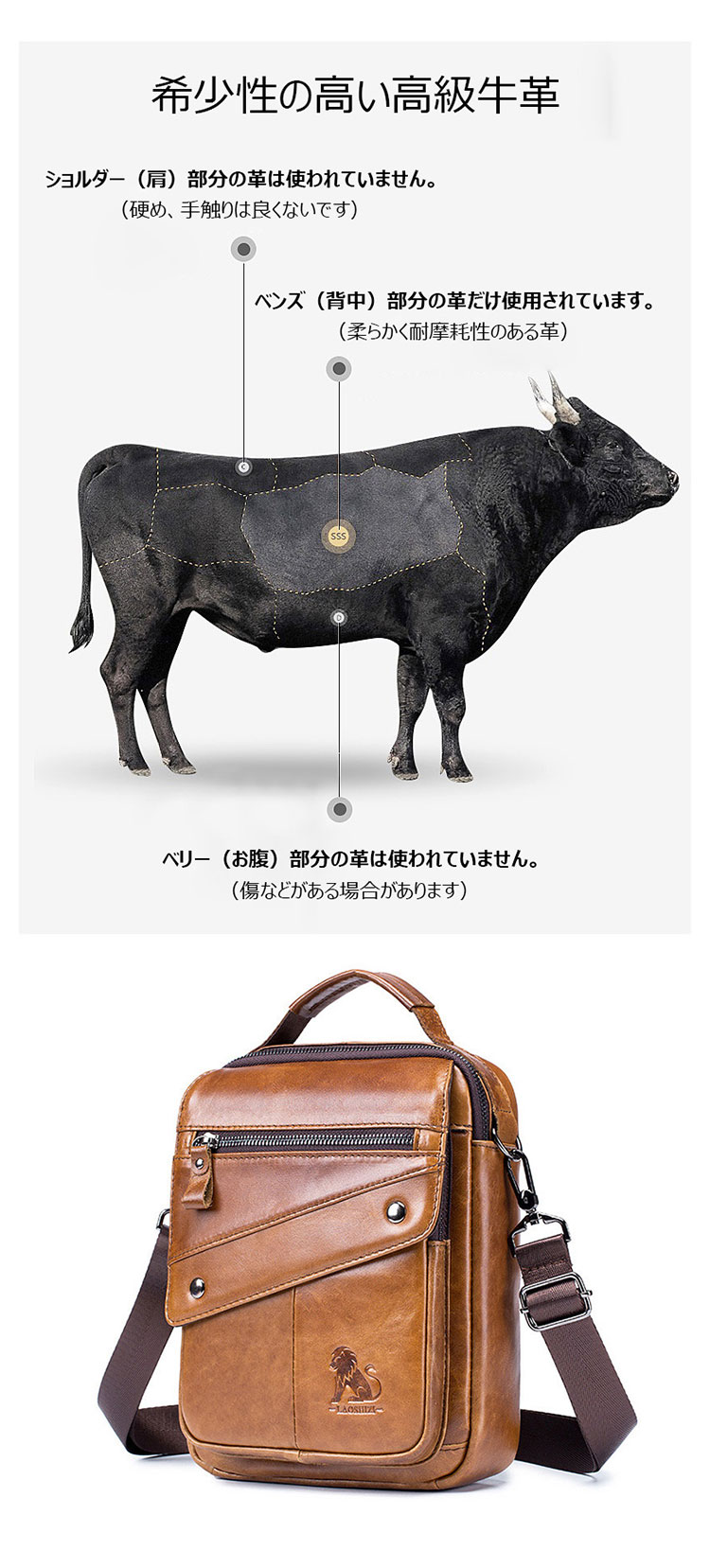 Whatna  ショルダーバッグ メンズ ポシェットポお財布 2way 斜め掛け ポーチ 手提げバッグ セカンドバッグ 4枚カード Ipad Mini収納可 型 通学 通勤 肩掛けミニ バッグ 自転車かばん プレゼント男性-8