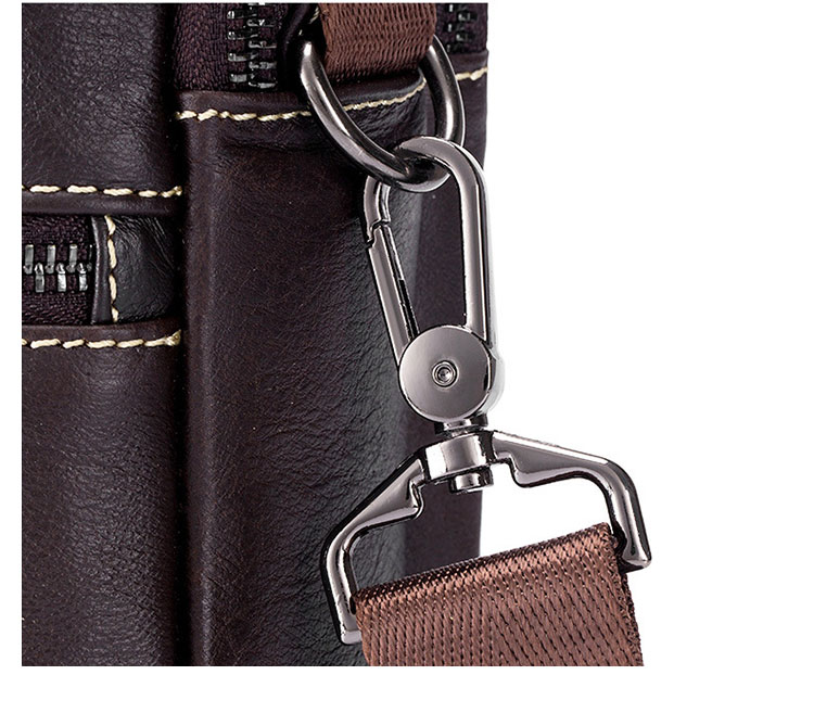 Whatna  ショルダーバッグ メンズ 2way 斜め掛け 手提げバッグ セカンドバッグ ショルダーベルト付属 Ipadmini収納可 縦型 小さめ メッセンジャーバッグ 通学 通勤 肩掛け バッグ 自転車かばん プレゼント男性-7