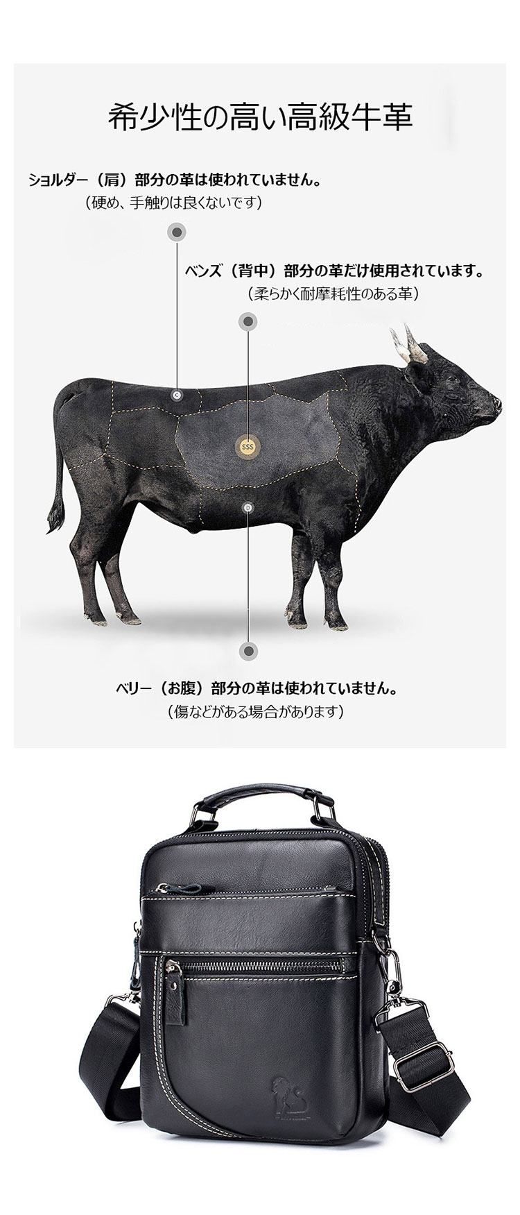 Whatna  ショルダーバッグ メンズ 2way 斜め掛け 手提げバッグ セカンドバッグ ショルダーベルト付属 Ipadmini収納可 縦型 小さめ メッセンジャーバッグ 通学 通勤 肩掛け バッグ 自転車かばん プレゼント男性-8