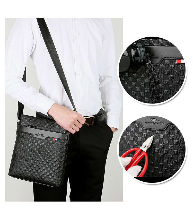 Whatna 天然 牛革ショルダーバッグ メンズ メッセンジャーバッグ厚手 本 革 レザー 縦型 小さめビジネスバッグ ipad 10.5収納可 革 通勤 通学 斜めがけバッグ オシャレ な シンプル な 軽量 実用 自転車 かばん男性用（2048）-4