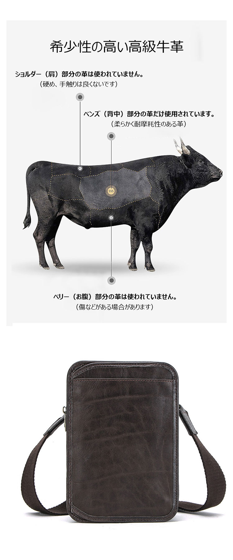 Whatna 天然 牛革 ミニショルダーバッグ メンズ ポシェットポお財布 4枚カード収納 3way斜め掛け ボディバッグ ベルト ポーチ ミニ 胸バッグ ウエストバッグ 長財布 ショルダーベルト付属 斜め掛け 通学 通勤 ミニバッグ 紳士用 男性用 ブラウン-9