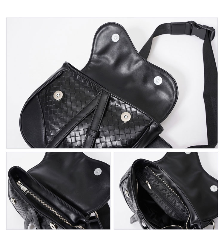 Whatna ミニショルダーバッグ メンズ レディース 2way 斜め掛け ボディーバッグ 胸バッグ 厚手 レザー  小さめ メッセンジャーバッグ 通学 通勤バッグ 軽量 実用 自転車かばん プレゼント男性 女性-16