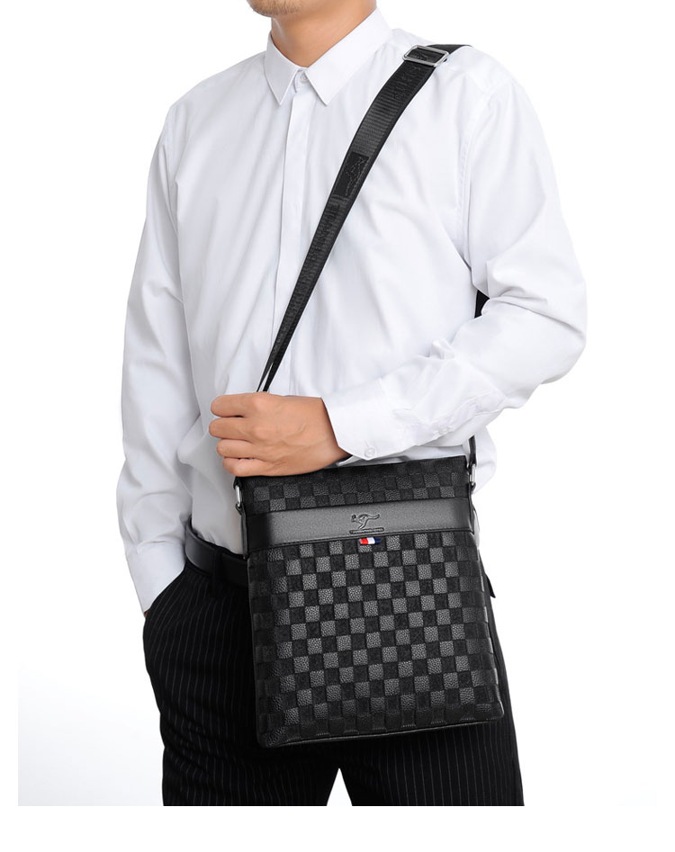 Whatna 革 ショルダーバッグ メンズ メッセンジャーバッグ厚手 レザー 縦型 小さめビジネスバッグ ipad9.7収納可 革 通勤 通学 斜めがけバッグ オシャレ な シンプル な 軽量 実用 自転車 かばん男性用930-11