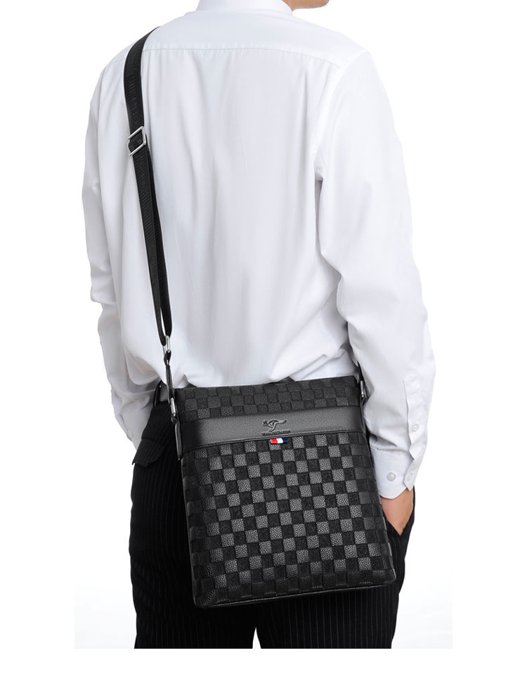 Whatna 革 ショルダーバッグ メンズ メッセンジャーバッグ厚手 レザー 縦型 小さめビジネスバッグ ipad9.7収納可 革 通勤 通学 斜めがけバッグ オシャレ な シンプル な 軽量 実用 自転車 かばん男性用930-10