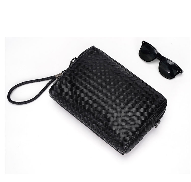 Whatna 2way 本革 ミニセカンド バッグ メンズ いニショルダーバッグ ポシェット小さ ハンドストラップ ショルダーベルト付属 カード6枚収納  結婚式 バッグ ビジネス フォーマル 冠婚葬祭 バッグ紳士用 男性用 黒-3