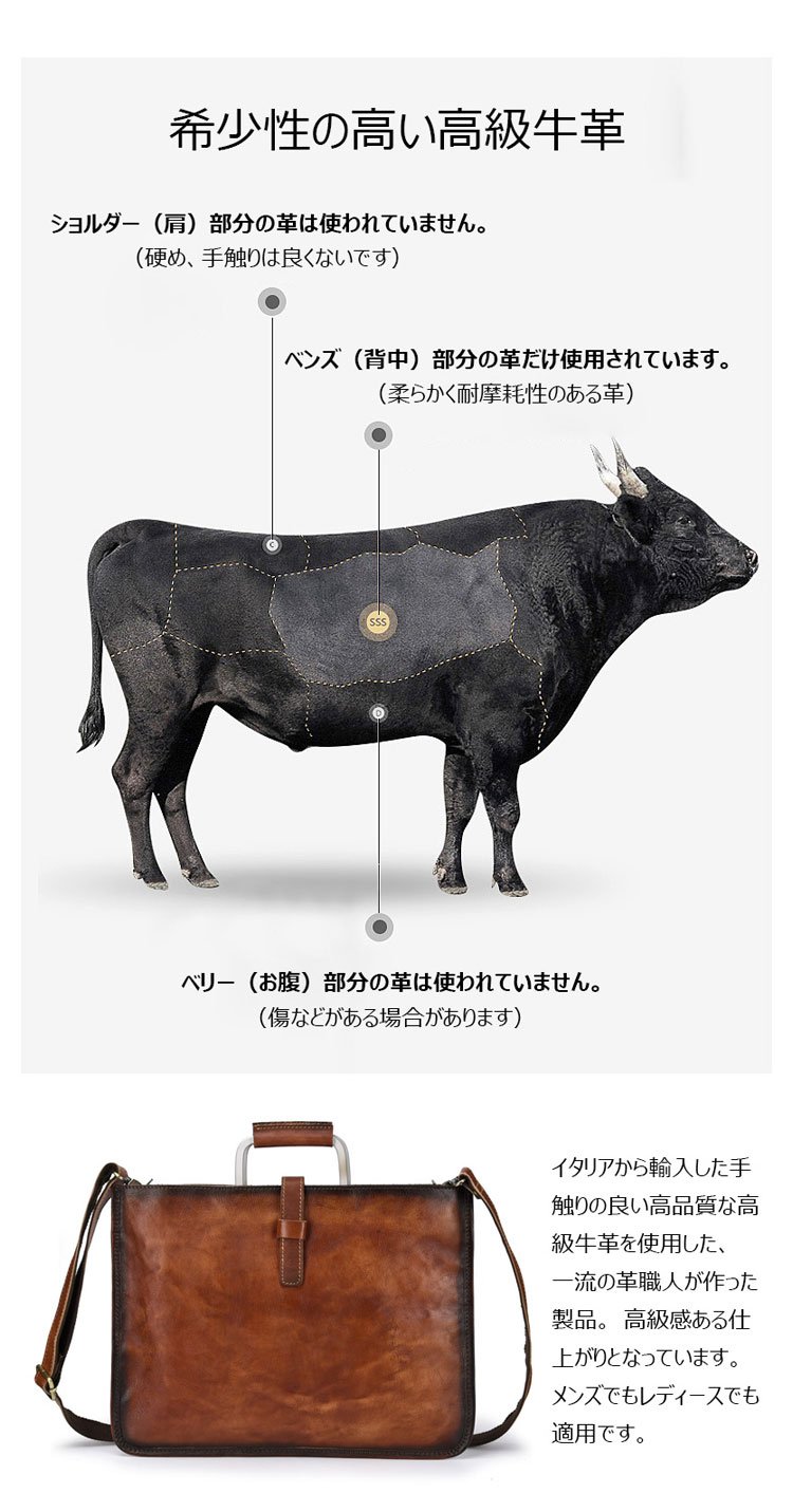 Whatna 2way 天然 牛 革 セカンド バッグ メンズバッグ [クラッチ ショルダー 肩掛け 結婚式 バッグ]  イタリア 厚 手 本 革 A4 15.6インチPC 大きめ ビジネス フォーマル 冠婚葬祭 バッグ 紳士用 男性用 ブラウン（8090）-11