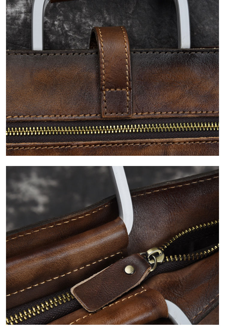 Whatna 2way 天然 牛 革 セカンド バッグ メンズバッグ [クラッチ ショルダー 肩掛け 結婚式 バッグ]  イタリア 厚 手 本 革 A4 15.6インチPC 大きめ ビジネス フォーマル 冠婚葬祭 バッグ 紳士用 男性用 ブラウン（8090）-8