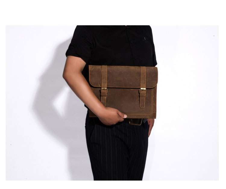 Whatna 天然 牛革 セカンドバッグ メンズ クラッチ バッグ ファイルバッグ 封筒袋 A4サイズ 大 ipad13.3収納可 本革 結婚式 披露宴 バッグ カジュアルフォーマル ビジネス 冠婚葬祭 バッグ 男性用 紳士用 ブラウン 黒 818-277-8