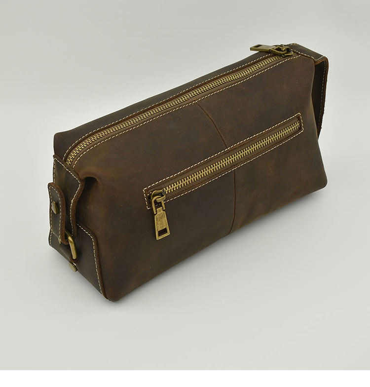 Whatna 2way 天然 牛革 ミニセカンドバッグ メンズ クラッチ バッグ小きめ本革 防水 耐磨耗 結婚式 披露宴 バッグ カジュアルフォーマル ビジネス 冠婚葬祭 バッグ 男性用 紳士用 ブラウンM1129-3