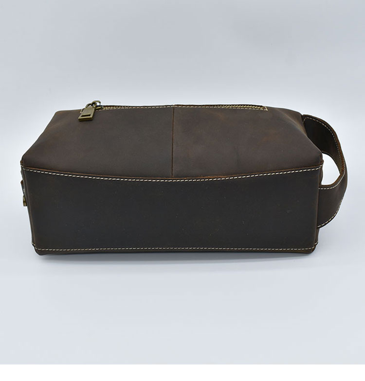 Whatna 2way 天然 牛革 ミニセカンドバッグ メンズ クラッチ バッグ小きめ本革 防水 耐磨耗 結婚式 披露宴 バッグ カジュアルフォーマル ビジネス 冠婚葬祭 バッグ 男性用 紳士用 ブラウンM1129-6