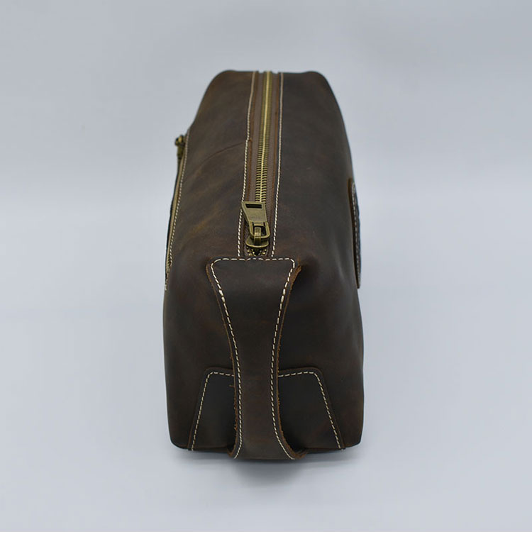 Whatna 2way 天然 牛革 ミニセカンドバッグ メンズ クラッチ バッグ小きめ本革 防水 耐磨耗 結婚式 披露宴 バッグ カジュアルフォーマル ビジネス 冠婚葬祭 バッグ 男性用 紳士用 ブラウンM1129-5