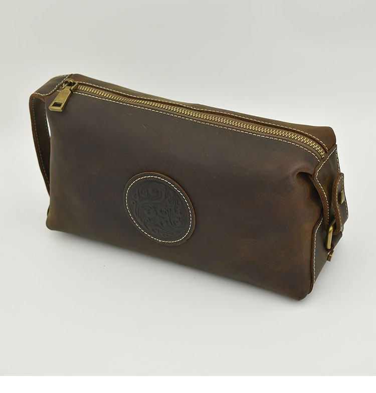 Whatna 2way 天然 牛革 ミニセカンドバッグ メンズ クラッチ バッグ小きめ本革 防水 耐磨耗 結婚式 披露宴 バッグ カジュアルフォーマル ビジネス 冠婚葬祭 バッグ 男性用 紳士用 ブラウンM1129-2