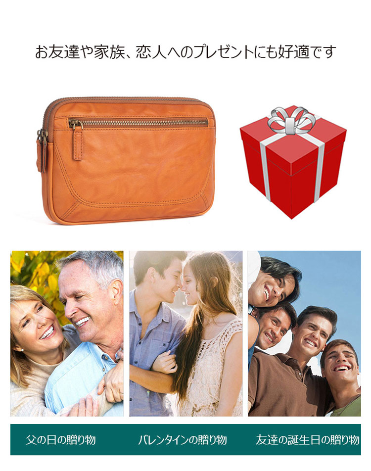 Whatna アンティーク風合い鞣し牛革 ウエストポーチ ウエストバッグ メンズ ミニショルダーバッグ 手作業で作 2室仕切 男女兼用 本革 斜めがけ ボディバッグ ワンショルダー バッグ 軽量黒ブラウン-10