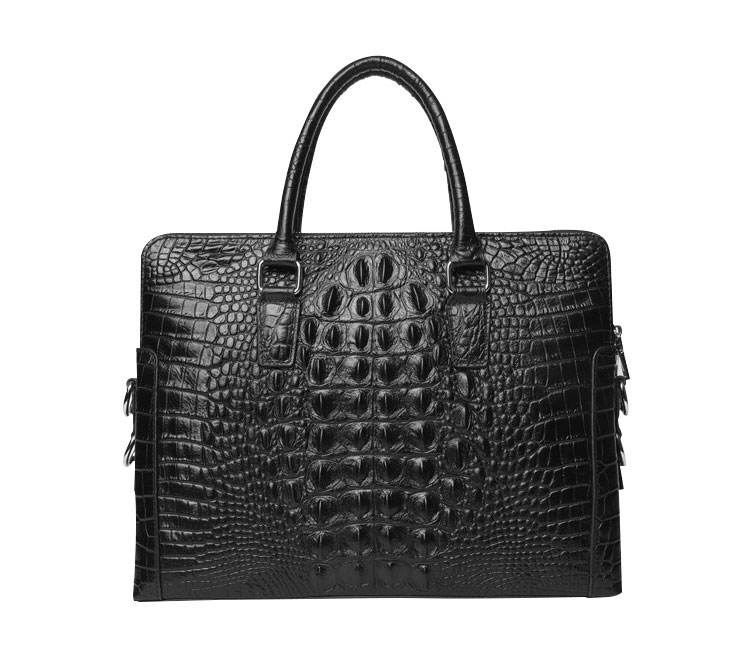 Whatna 牛革 クロコダイル型押し ビジネス バッグメンズ 2way ショルダー 手提げバッグ 2室仕切 リーフケース 14インチPC対応 旅行 出張 通勤 通学 就活 面接 バッグ かばん 男性用 WA60-5-2