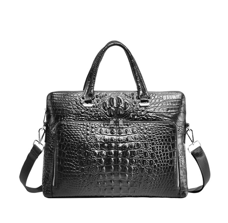 Whatna 牛革 クロコダイル型押し ビジネス バッグメンズ 2way ショルダー 手提げバッグリーフケース 15.6インチPC対応 旅行 出張 通勤 通学 就活 面接 バッグ かばん 男性用 WA66-5-1