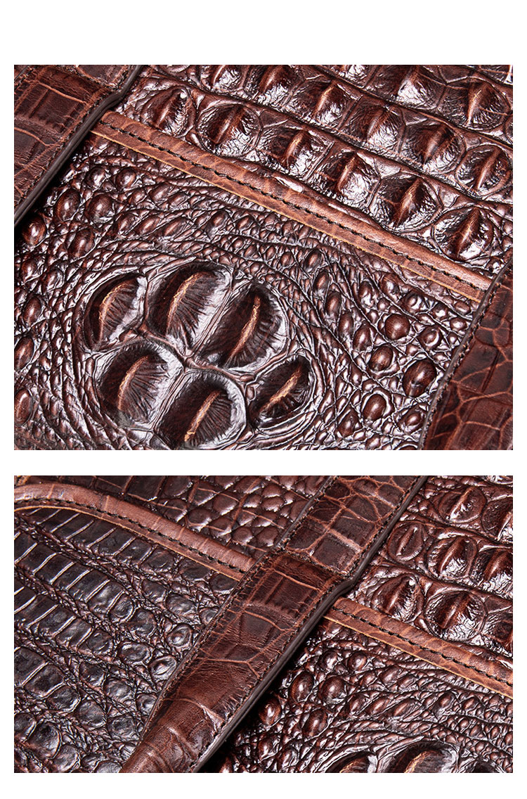 Whatna 牛革 クロコダイル型押し ビジネス バッグメンズ  手提げバッグ 4枚カード収納3本入ペンホルダー付 ブリーフケース 15.6インチPC対応 旅行 出張 通勤 通学 就活 面接 バッグ かばん 男性用 7432-5