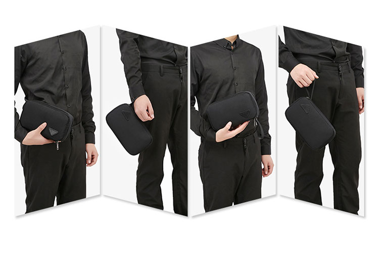 Whatna布 ミニセカンドバッグ メンズ クラッチ バッグ 小さい 化粧かば カード入れ×8 ハンドストラップ付 2室仕切  手持ちバッグ 小鞄 紳士用 男性用 ポーチバッグ1184-9