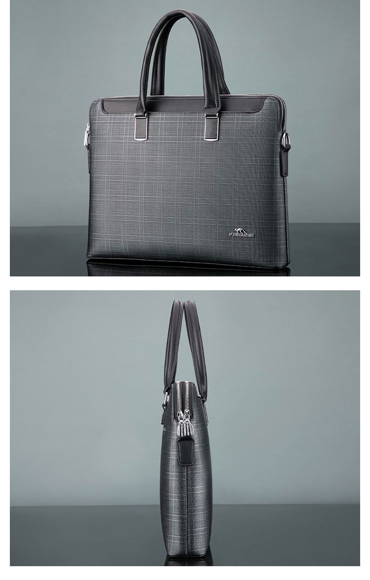 Whatna 革 ビジネス バッグメンズ 2way ショルダー 手提げバッグ 2室仕切 機能美 大容量 ブリーフケース 14インチPC対応 旅行 出張 通勤 通学 就活 面接 バッグ かばん 男性用 A6616-2