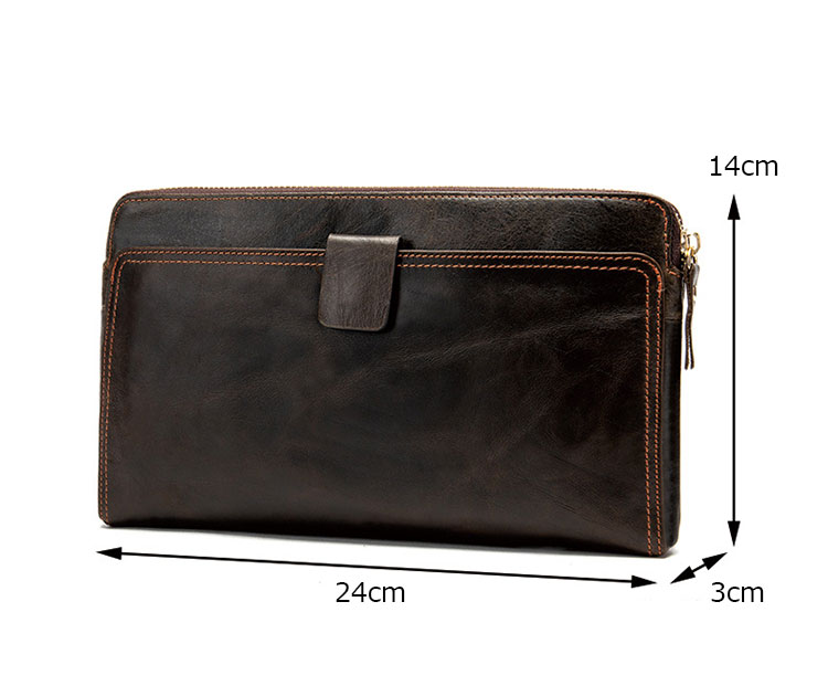 Whatna 2way 天然 牛革 ミニセカンドバッグ メンズ クラッチ バッグ小きめ カード6枚収納可 本革 防水 耐磨耗 結婚式 披露宴 バッグ カジュアルフォーマル ビジネス 冠婚葬祭 バッグ 男性用 紳士用 ブラウン9041-1