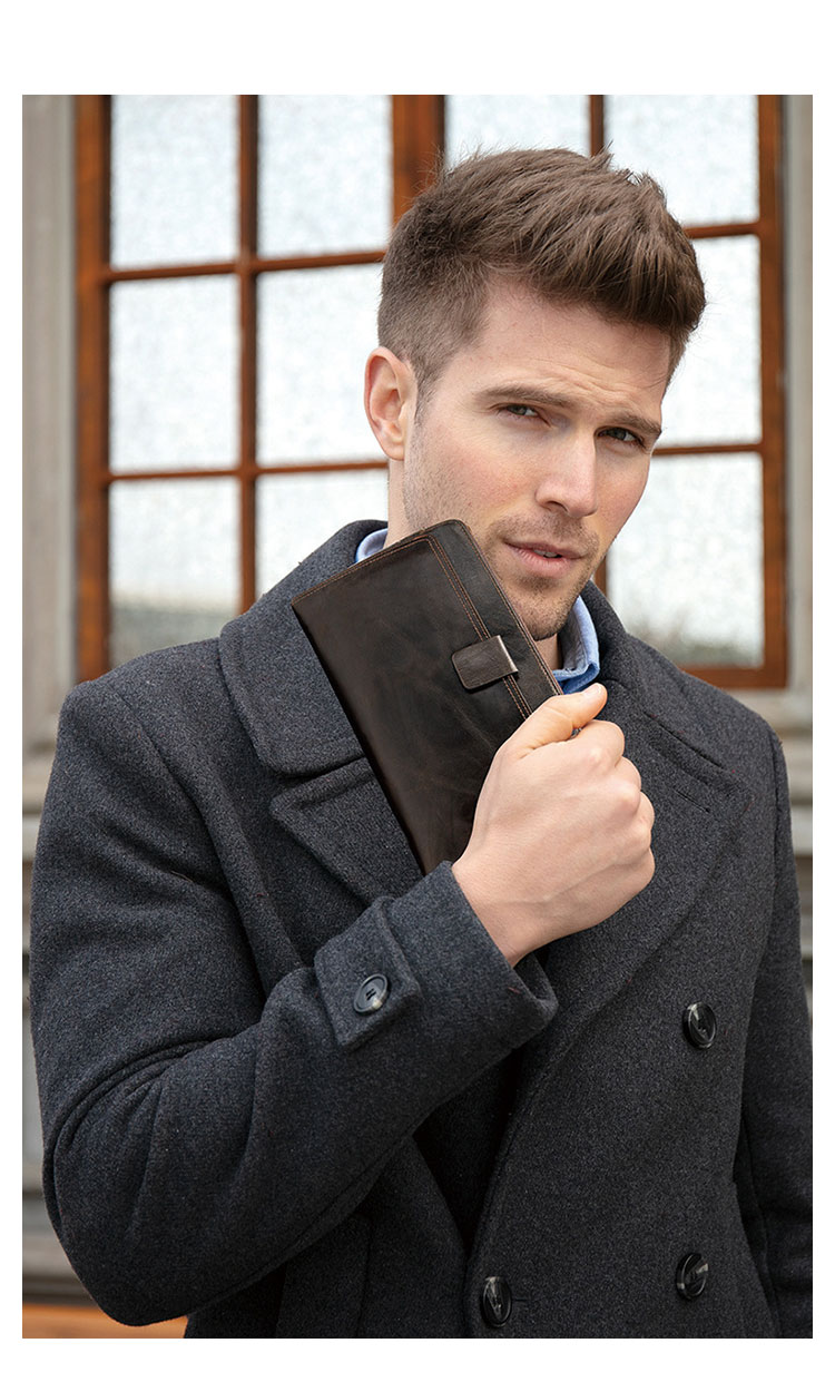 Whatna 2way 天然 牛革 ミニセカンドバッグ メンズ クラッチ バッグ小きめ カード6枚収納可 本革 防水 耐磨耗 結婚式 披露宴 バッグ カジュアルフォーマル ビジネス 冠婚葬祭 バッグ 男性用 紳士用 ブラウン9041-10