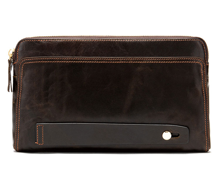 Whatna 2way 天然 牛革 ミニセカンドバッグ メンズ クラッチ バッグ小きめ カード6枚収納可 本革 防水 耐磨耗 結婚式 披露宴 バッグ カジュアルフォーマル ビジネス 冠婚葬祭 バッグ 男性用 紳士用 ブラウン9041-2