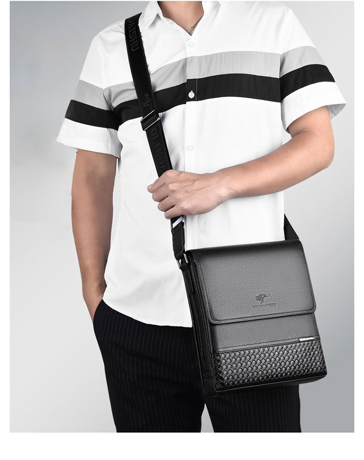 Whatna 革 フラップ ショルダーバッグ メンズ 3室仕切 盗難防止 ipad 9.7 収納可 縦型 メンズ ビジネスかばん斜めがけ 小さめメッセンジャーバッグ 斜め掛け通学通勤バッグ 肩掛けバッグ 紳士用 男性用 BL9960-2-10