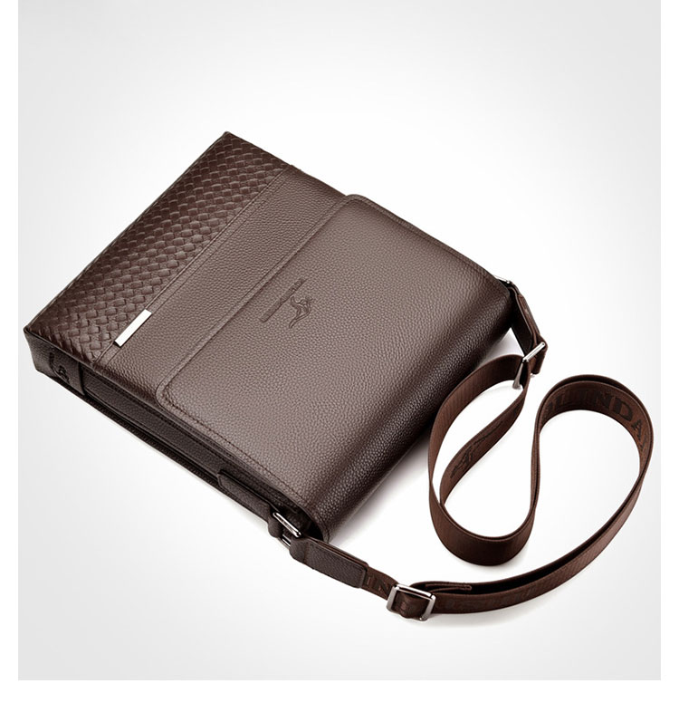 Whatna 革 フラップ ショルダーバッグ メンズ 3室仕切 盗難防止 ipad 9.7 収納可 縦型 メンズ ビジネスかばん斜めがけ 小さめメッセンジャーバッグ 斜め掛け通学通勤バッグ 肩掛けバッグ 紳士用 男性用 BL9960-2-5