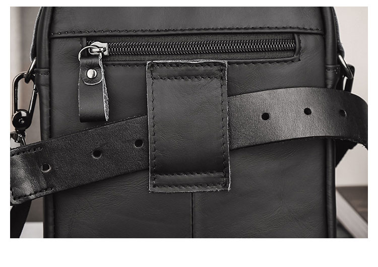 Whatna 天然 牛革ミニショルダーバッグ メンズ 3way斜め掛け 手提げバッグ 男性用 ベルト ポーチ ミニ ウエストバッグ 小型ポシェット 厚手 レザー 本革 横型 小さめかたかけバッグ メンズ 軽量 実用 レゼント男性 黒 ブラウン6534-7