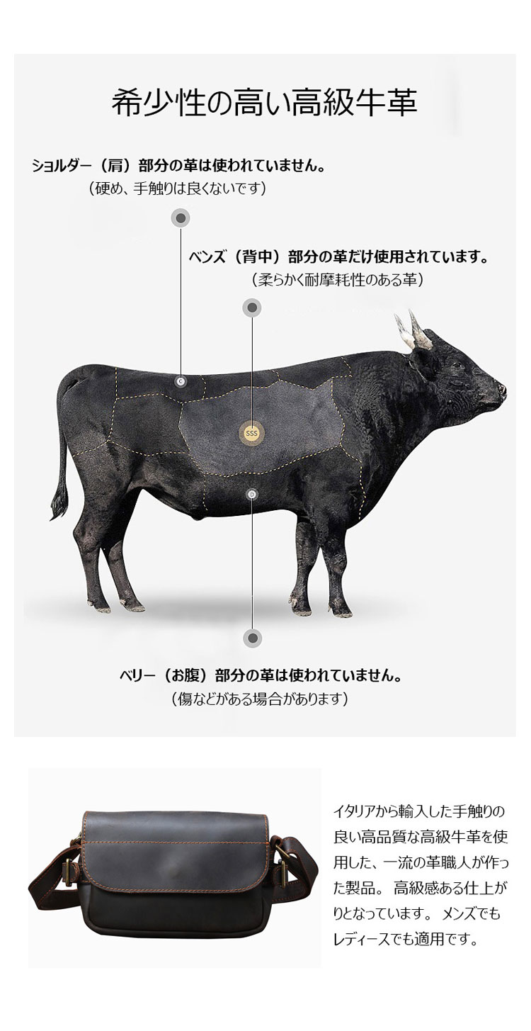 Whatna 天然 牛革 ミニショルダーバッグ メンズ メッセンジャーバッグ小さめ ビジネスバッグ 横型 本革 通勤 通学 斜めがけバッグ オシャレ な シンプル な 軽量 実用 自転車 かばん男性用 ブラウン-9