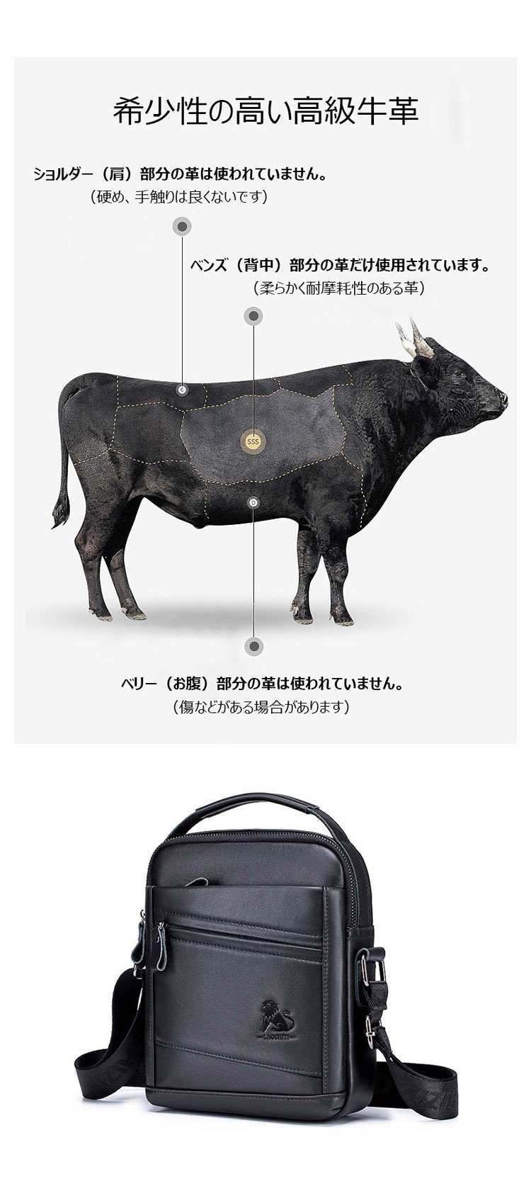 Whatna 天然 牛革 ショルダーバッグ メンズ 2way 斜め掛け 手提げバッグ セカンドバッグ Ipad9.7収納可 縦型 小さめ メッセンジャーバッグ 通学 通勤 肩掛け バッグ 自転車かばん プレゼント男性 91328-6