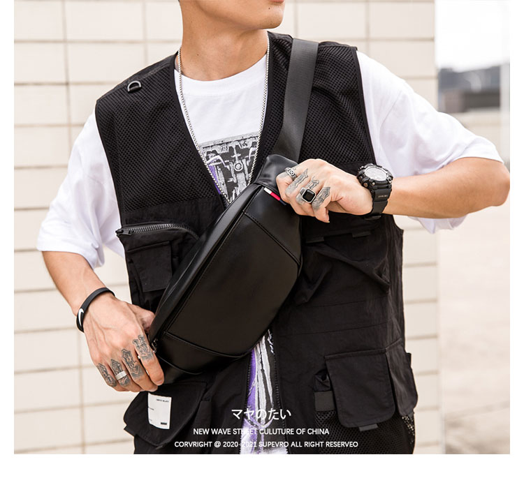 Whatna 3way 革 ボディバッグ・ワンショルダーバッグ メンズ ウエストポーチ 本 革 厚手 レザー 斜め掛けバッグ スポーツバッグ 撥水 皮 バッグ 自転車 カジュアル 遠足 旅行 通勤 通学 黒 4904-8