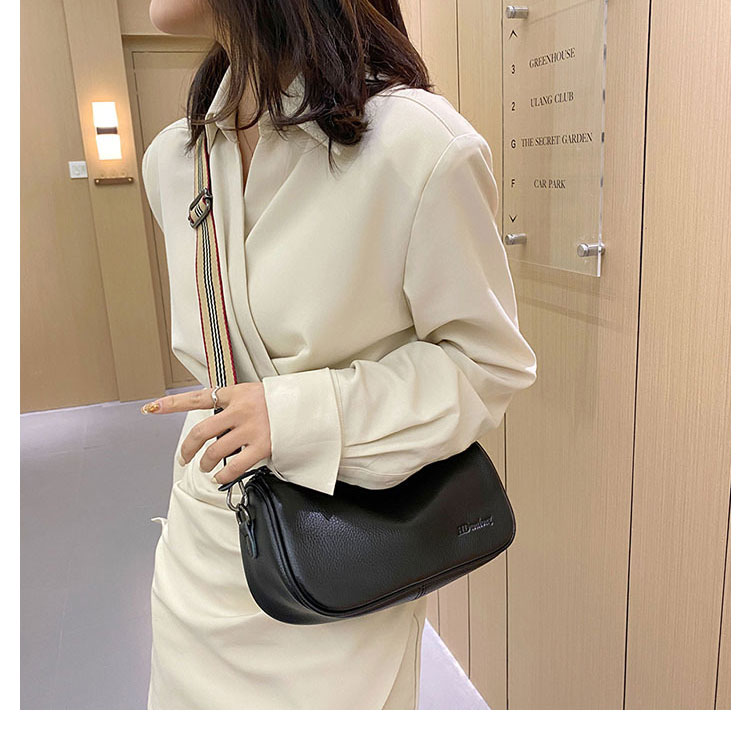 Whatna 天然 牛革 ショルダーバッグ レディース メッセンジャーバッグ小さめ ビジネスバッグ ipad Mini収納可 横型 本革 通勤 通学 斜めがけバッグ オシャレ な シンプル な 軽量 実用 自転車 かばん女性用 黒-10