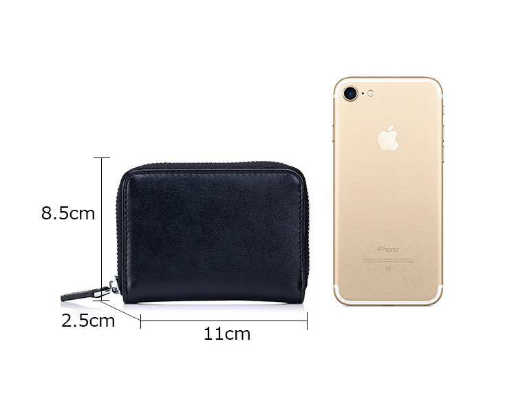 Whatna  牛革 小銭入れ コインケース  レディース 薄い財布 短財布 ミニ財布 カード入れ  札入れ RFID  スキミング防止 CL-2737-3