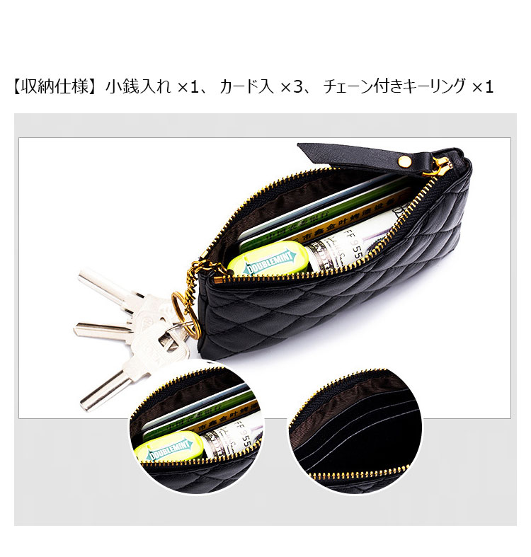 Whatna 羊革 小銭入れ コインケース  レディース 本革薄い財布 短財布 ミニ財布 カード入れ  札入れCL-1830-4