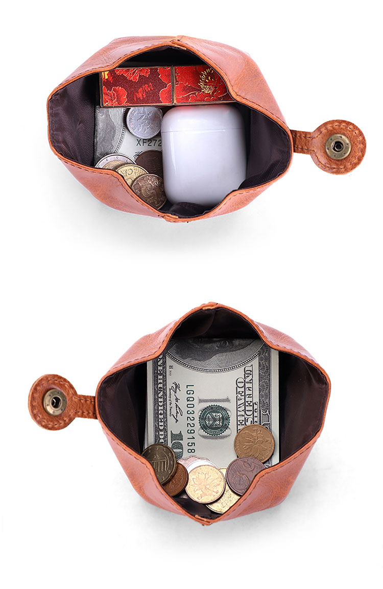 Whatna 天然 厚 手 牛革 小銭入れ コインケース メンズ レディースミニジュエリーボック イヤホン収納ケース 本 革 防 水 お家はもちろん、旅行、出張持ち運び便利なK088-8