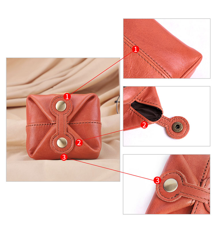 Whatna 天然 厚 手 牛革 小銭入れ コインケース メンズ レディースミニジュエリーボック イヤホン収納ケース 本 革 防 水 お家はもちろん、旅行、出張持ち運び便利なK088-6