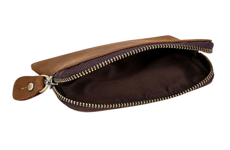 Whatna 鞣し革 牛革 小銭入れ  メンズ レディース キーケース イヤホン収納ケース 本 革 防 水 お家はもちろん、旅行、出張持ち運び便利な 9111-3