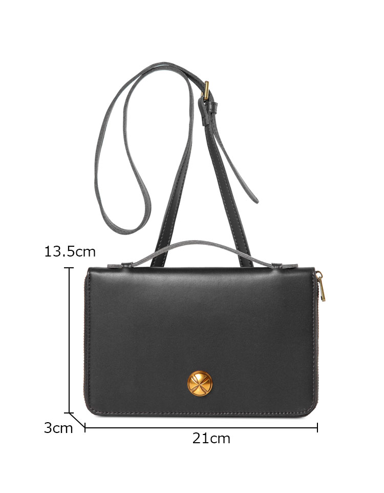 Whatna 本革 ミニセカンド バッグ メンズ 3way 斜め掛け 手提げバッグ クラッチ ショルダーバッグ 小さい カード15枚収納可 3室仕切ペン挿し付 ショルダーベルト付属 本 革 結婚式 バッグ ビジネス フォーマル 冠婚葬祭 バッグ紳士用 男性用 黒-1