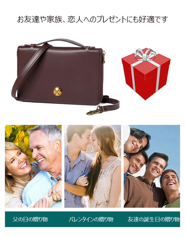 Whatna 本革 ミニセカンド バッグ メンズ 3way 斜め掛け 手提げバッグ クラッチ ショルダーバッグ 小さい カード15枚収納可 3室仕切ペン挿し付 ショルダーベルト付属 本 革 結婚式 バッグ ビジネス フォーマル 冠婚葬祭 バッグ紳士用 男性用 黒-5