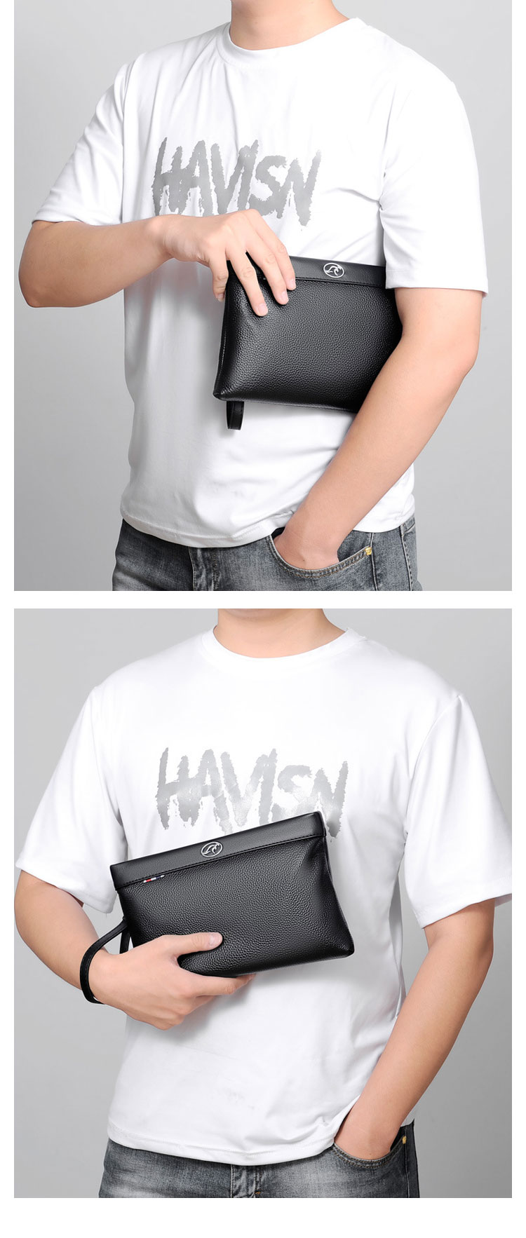 Whatna 2way 天然 牛革 セカンドバッグ メンズ バッグ クラッチ バッグ 本革 厚手 レザー B5カード8 枚収納可 小銭入れ 札入れ手持ちバッグ 結婚式 バッグ フォーマル ビジネス 冠婚葬祭 バッグ 男性用 紳士用 黒 G6660-10