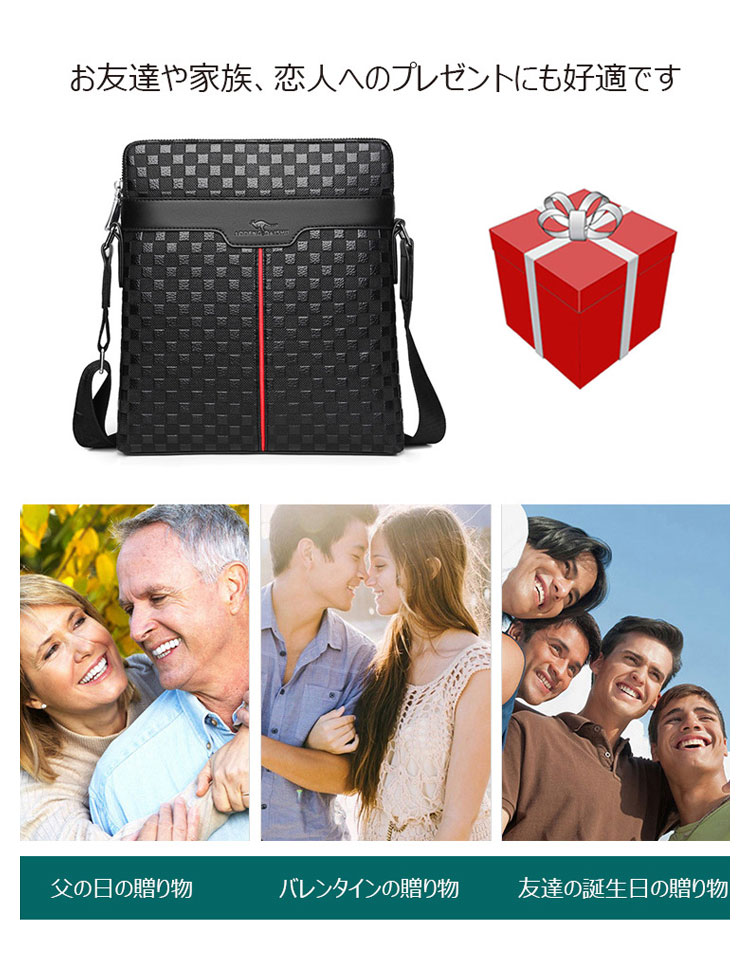 Whatna 革 ショルダーバッグ メンズ メッセンジャーバッ厚手 レザー 縦型 2室仕切 ipad 10.5収納可 小さめビジネスバッグ 通勤 通学 斜めがけバッグ オシャレ な シンプル な 自転車 かばん男性用-9