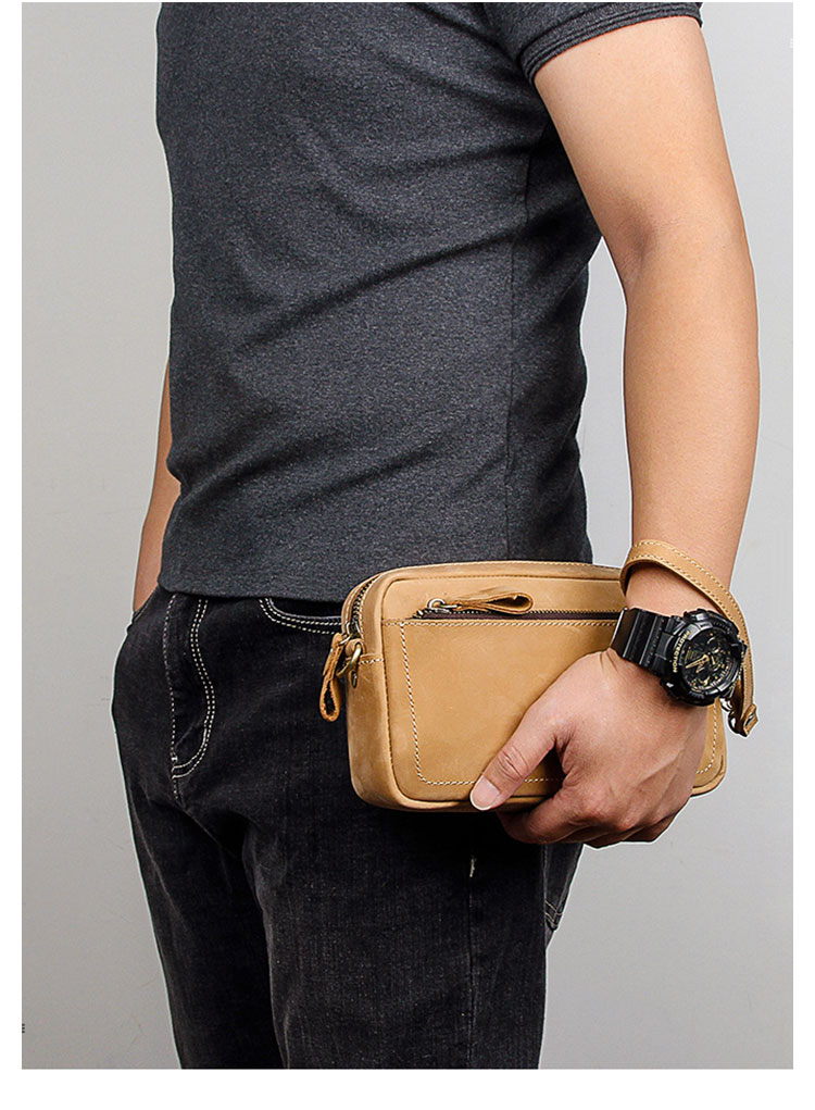 Whatna 3way 天然 牛 革ミニ セカンド バッグ メンズ ニショルダーバッグ ポシェット 本革 厚手レザー 小 横型 ショルダーベルト付 ハンドストラップ付 クラッチ 肩掛け 結婚式 バッグ ビジネス フォーマル 冠婚葬祭 バッグ-11