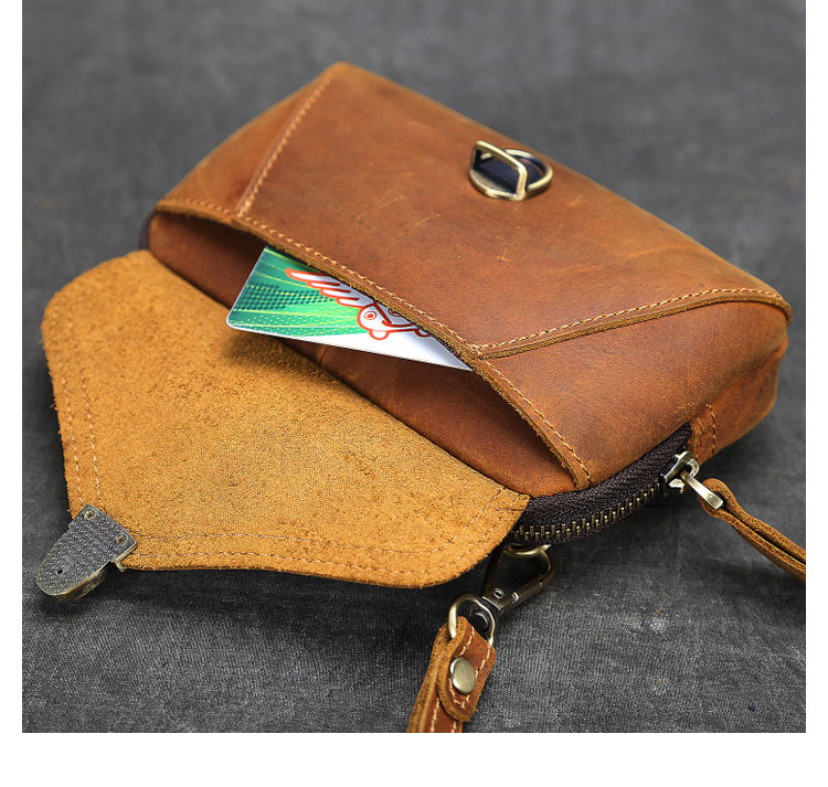 Whatna 天然牛革 2WAYミニセカンド バッグ メンズ バッグ 小さ ウェストポーチ ベルトポーチ  厚手 レザー 本 革 クラッチ 手持ち バッグ ビジネス カジュアル フォーマル 冠婚葬祭 結婚式 バッグ 紳士用 男性用 黒 YB013-6