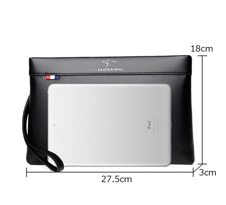 Whatna 2way 天 然 牛革 セカンドバッグ メンズ バッグ クラッチ バッグ 本革 厚手 レザー B5カード6 枚収納可 小銭入れ 札入れ手持ちバッグ 結婚式 バッグ フォーマル  ビジネス 冠婚葬祭 バッグ 男性用 紳士用 黒 S331-1