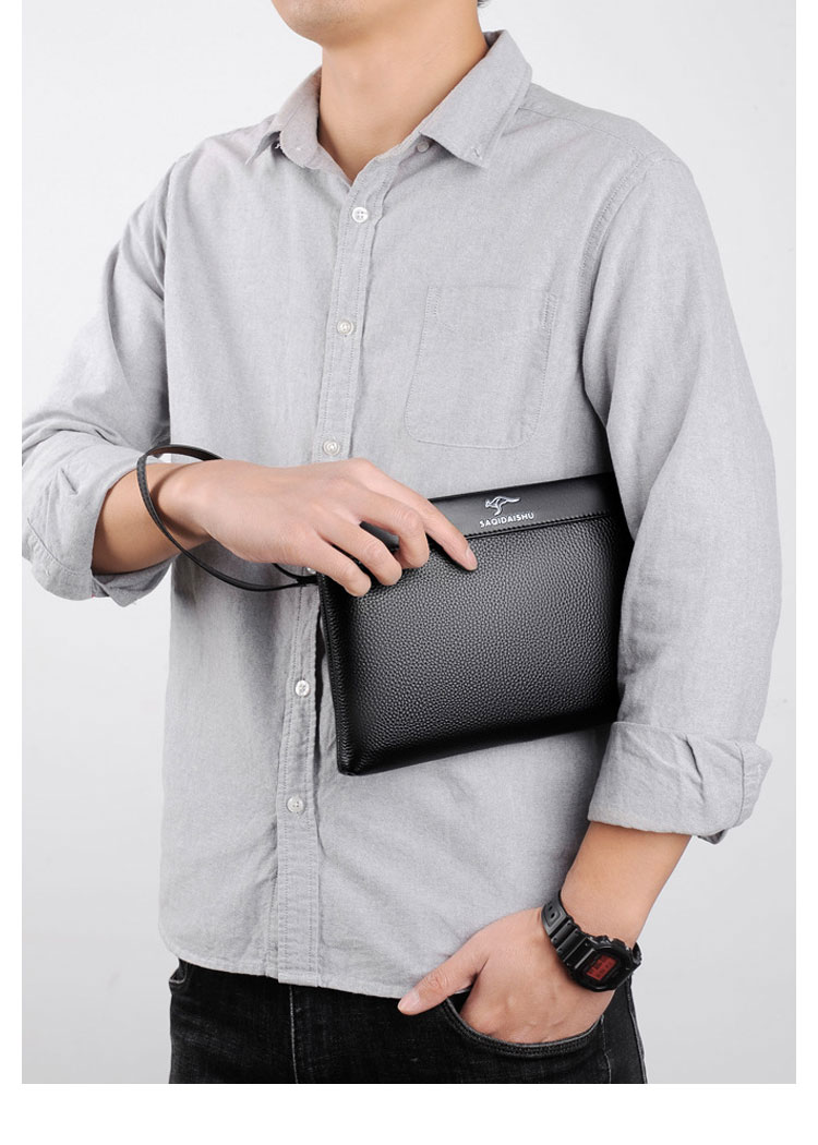 Whatna 2way 天 然 牛革 セカンドバッグ メンズ バッグ クラッチ バッグ 本革 厚手 レザー B5カード6 枚収納可 小銭入れ 札入れ手持ちバッグ 結婚式 バッグ フォーマル  ビジネス 冠婚葬祭 バッグ 男性用 紳士用 黒 S331-12