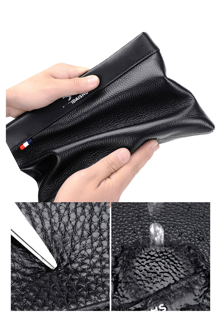 Whatna 2way 天 然 牛革 セカンドバッグ メンズ バッグ クラッチ バッグ 本革 厚手 レザー B5カード6 枚収納可 小銭入れ 札入れ手持ちバッグ 結婚式 バッグ フォーマル  ビジネス 冠婚葬祭 バッグ 男性用 紳士用 黒 S331-8