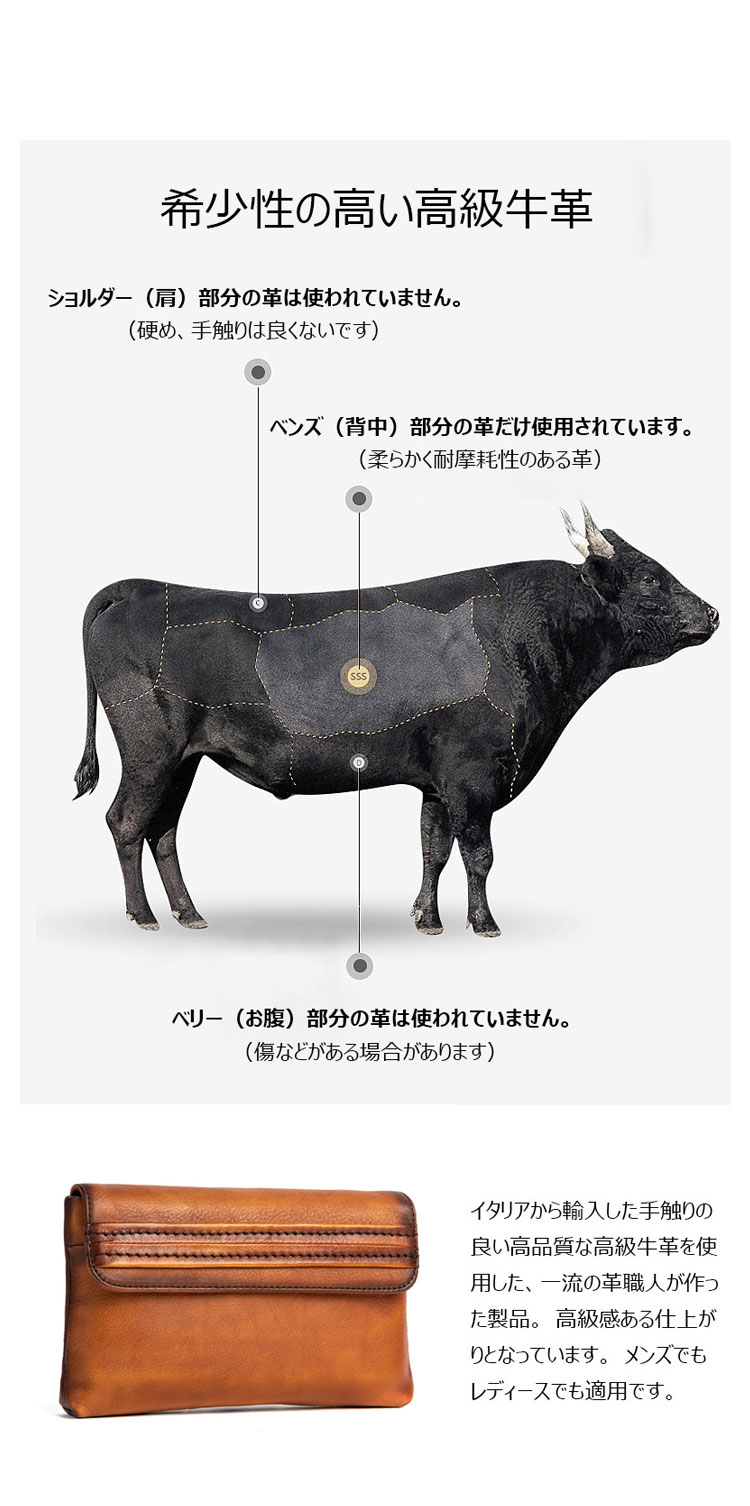 Whatna 2wayアンティーク風合い鞣し天 然 牛革 ミニセカンドバッグ メンズ クラッチ バッグ 小き  厚 手本 革 防水 耐磨耗 結婚式 披露宴 バッグ カジュアルフォーマル ビジネス 冠婚葬祭 バッグ 男性用 紳士用 ブラウン3149-7