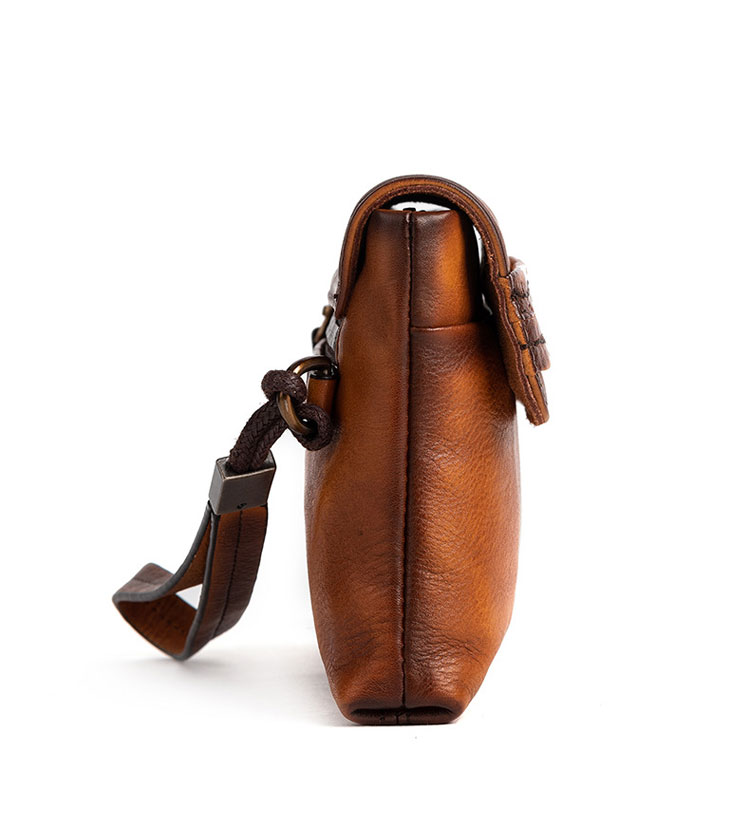 Whatna 2wayアンティーク風合い鞣し天 然 牛革 ミニセカンドバッグ メンズ クラッチ バッグ 小き  厚 手本 革 防水 耐磨耗 結婚式 披露宴 バッグ カジュアルフォーマル ビジネス 冠婚葬祭 バッグ 男性用 紳士用 ブラウン3149-3